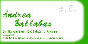 andrea ballabas business card